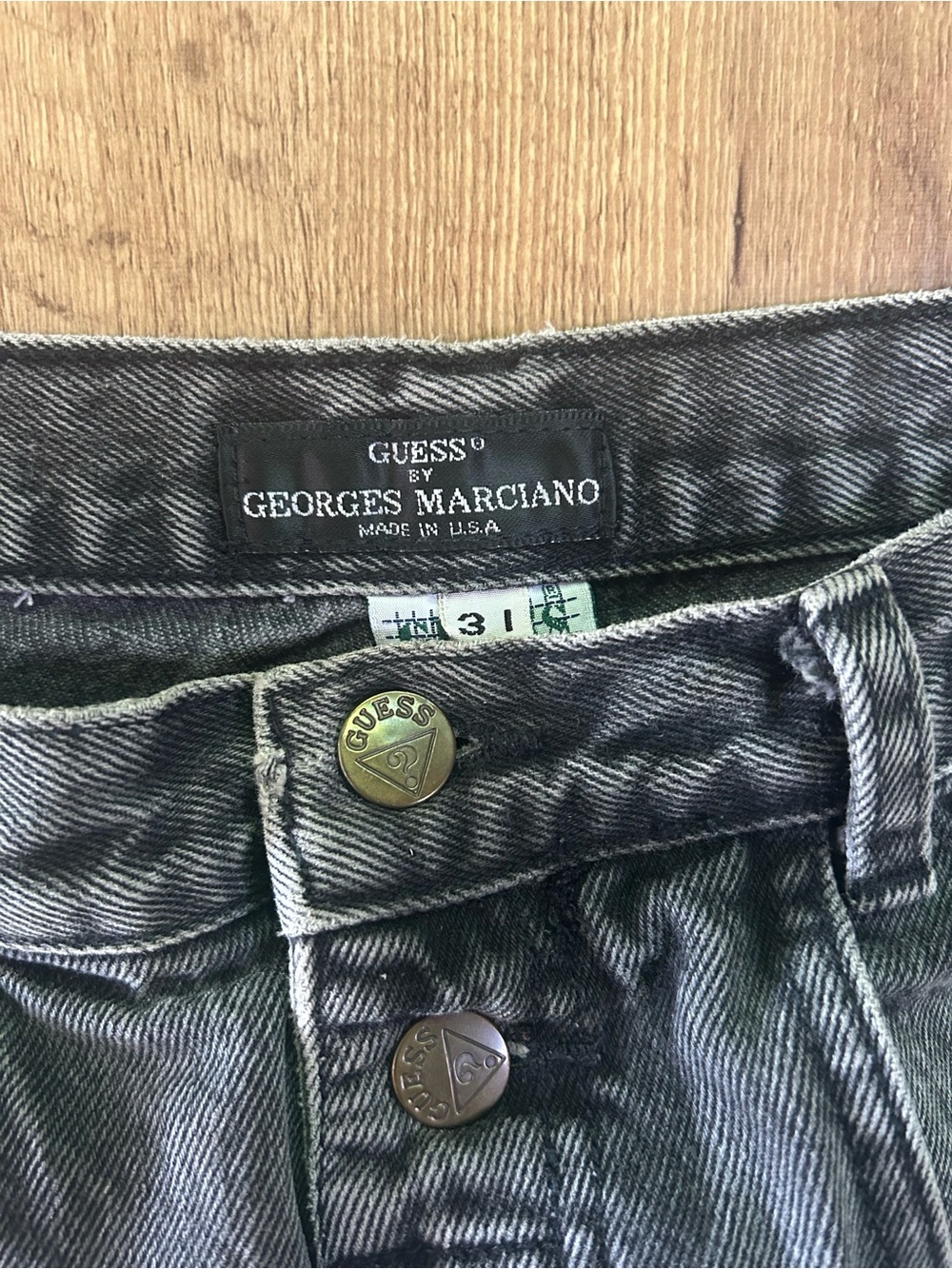 Vintage Guess Georges Marciano USA Black Acid Wash Mom Jeans Size 4 27.5 Waist - Picture 11 of 16